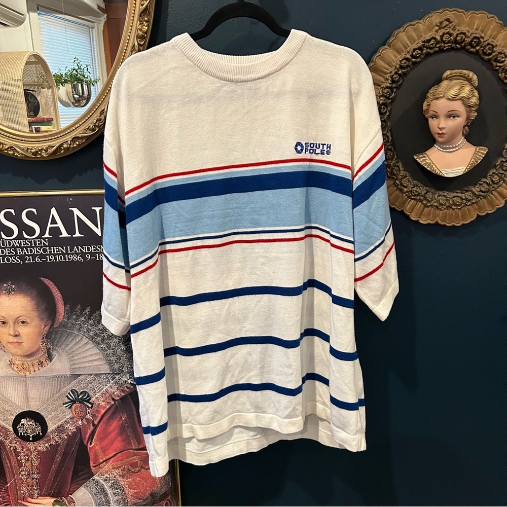 South Pole striped crew neck Y2K